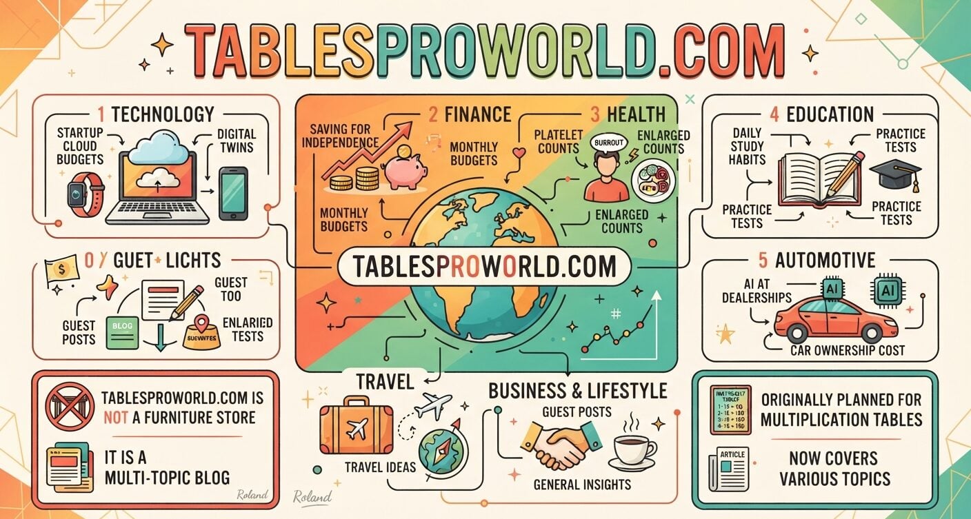 Tablesproworld.com website overview showing its multi-niche blog content, posting history, and trust checks in 2026.