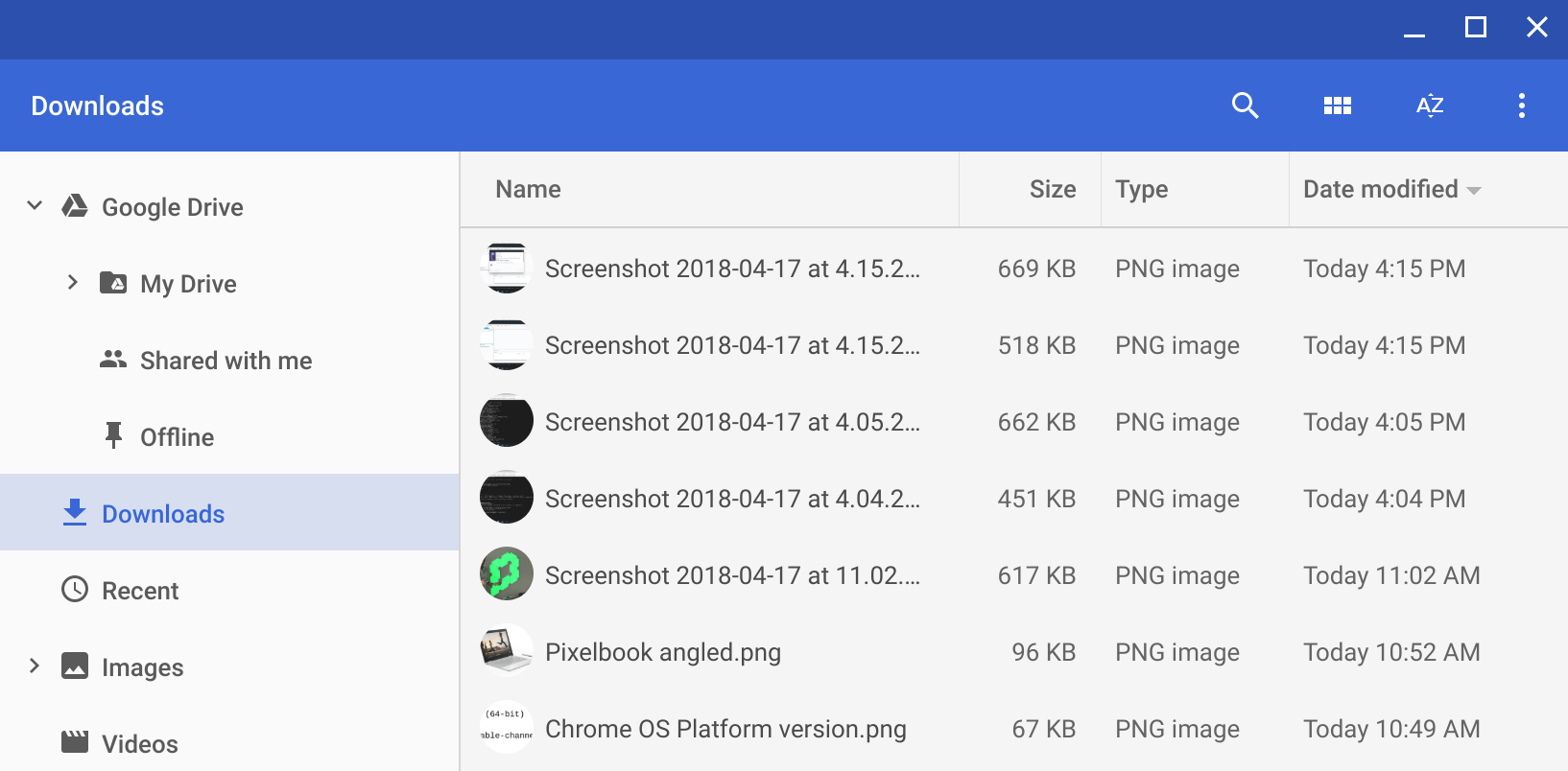 Chrome OS Files app