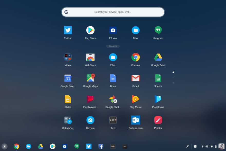 Google testing a full-screen app launcher for Chrome tablets