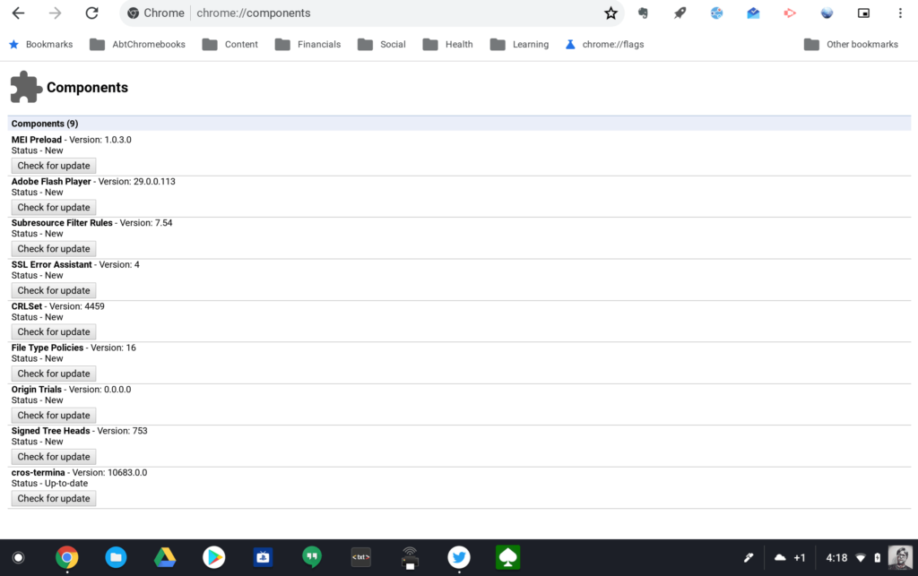 Chrome components