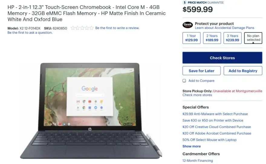 HP Chromebook X2 detachable Chrome tablet appears on Best Buy’s site