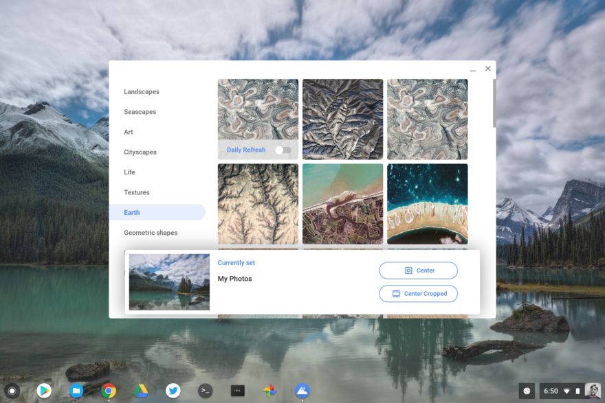 Chrome OS wallpaper picker featured