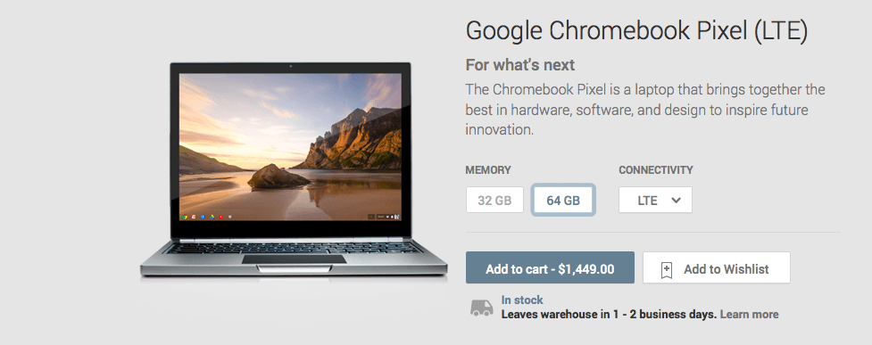 Chromebook Pixel LTE