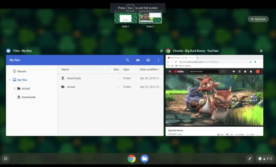 Virtual desks for Chromebooks looks nearly complete but might move to Chrome OS 77