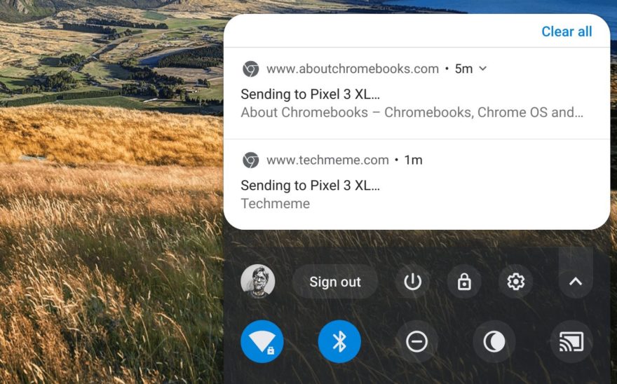Chrome OS 76 adds “Send to self” feature for pushing web pages to your other devices