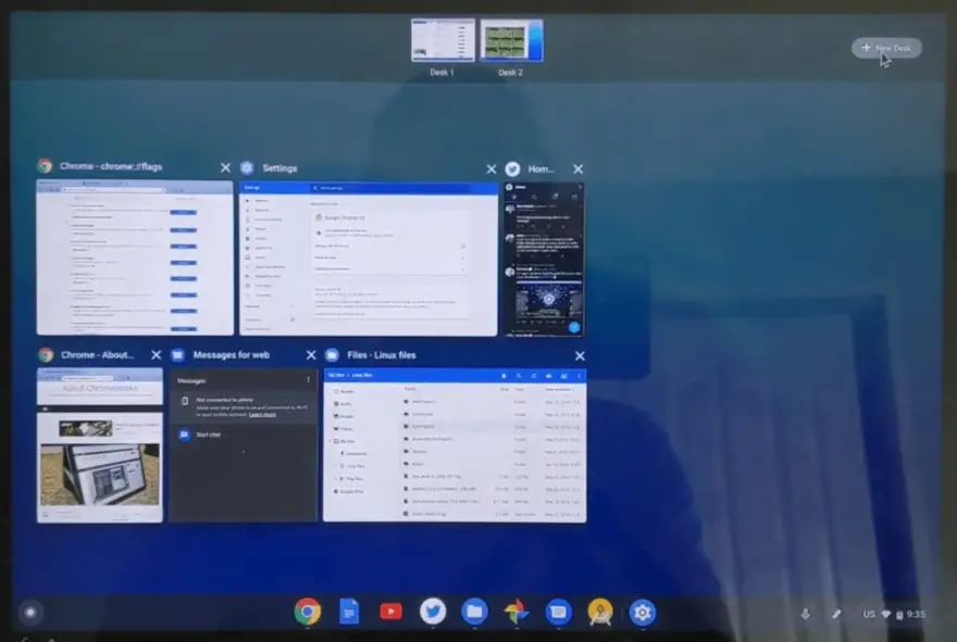 Chrome OS 77: First look at Virtual Desks on a Chromebook