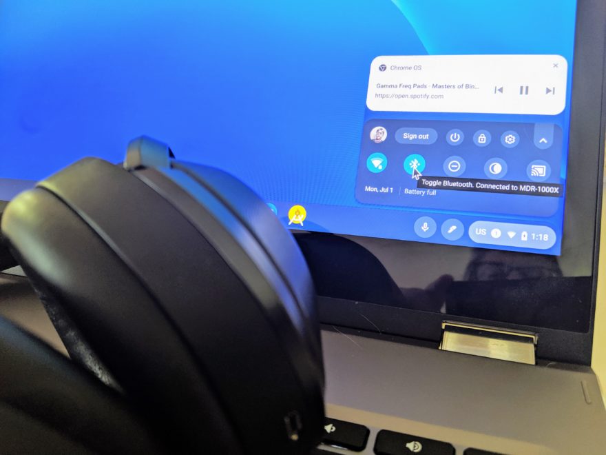 Chrome OS 77 to add Bluetooth device battery level indicator to Chromebooks