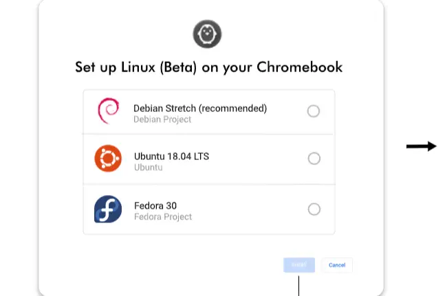 Linux for Chromebooks could get an installation menu for different distros