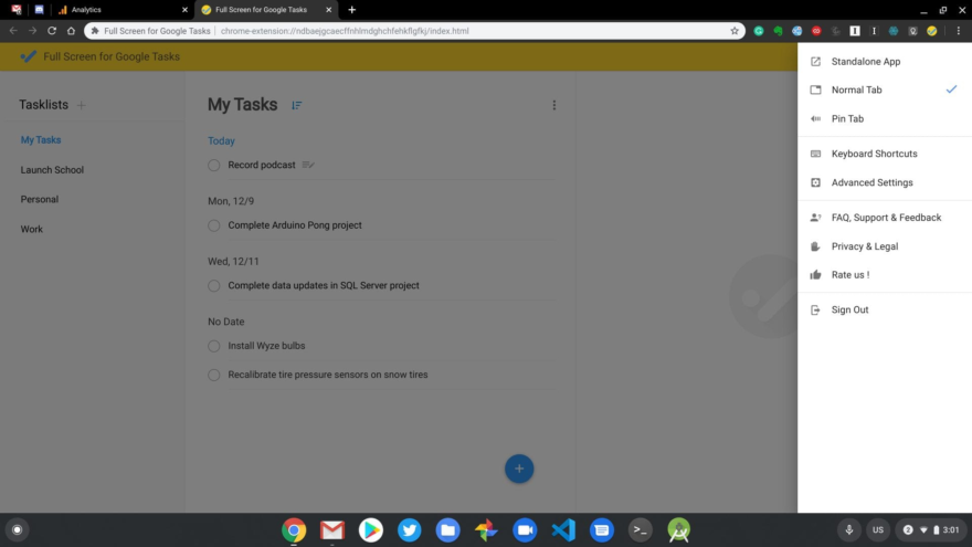 liste lejlighed Ti år New Chrome extension brings full-screen Google Tasks to Chromebooks