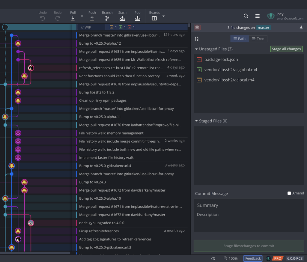 GitKraken interface