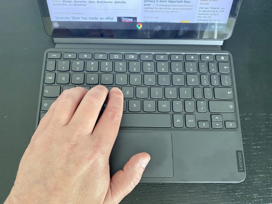 Lenovo Chromebook Duet keyboard