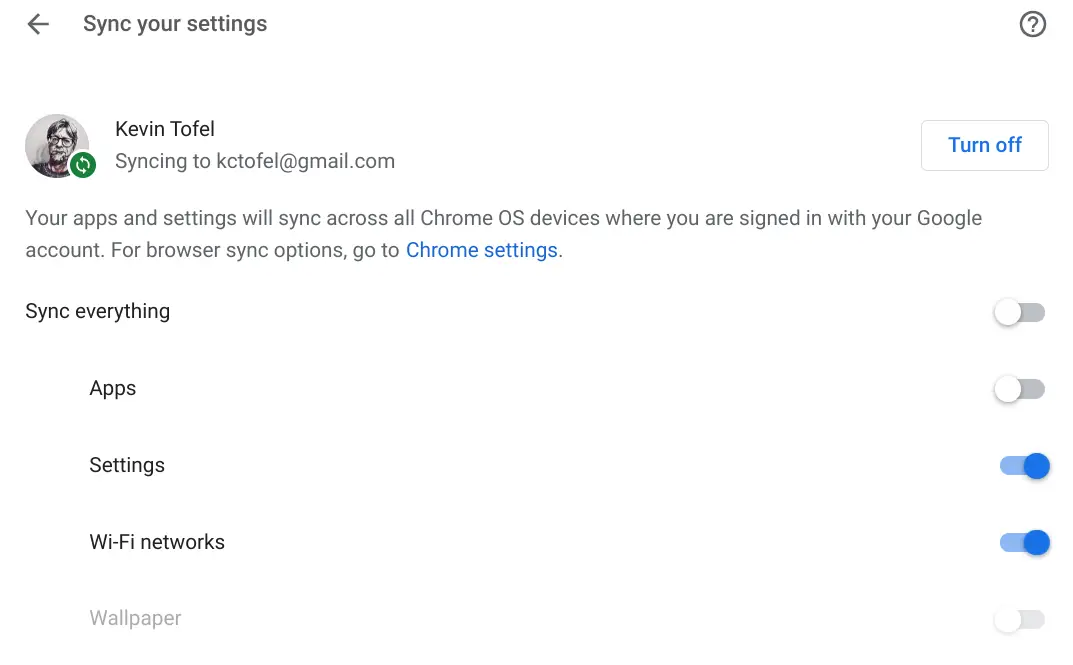 Chrome OS may sync Wi-Fi configurations between your Chromebook and Android phone