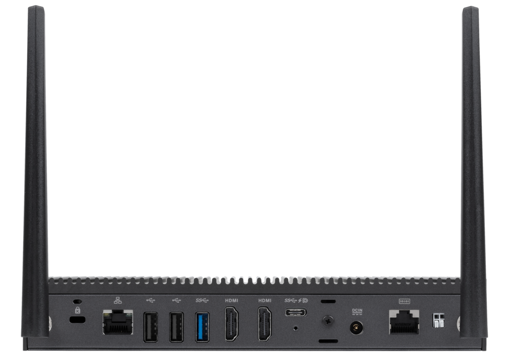 Asus fanless Chromebox rear