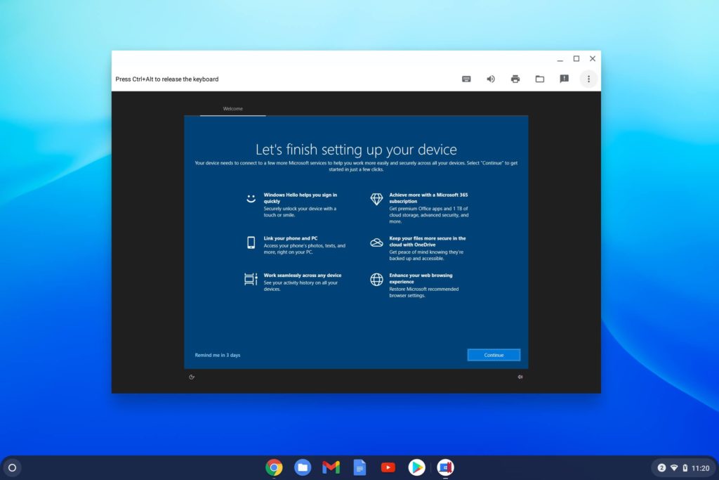 Windows on ChromeOS