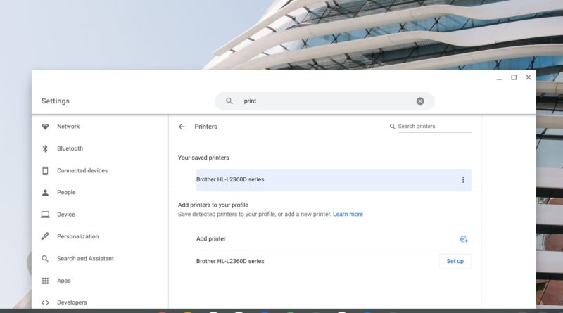add bluetooth printer to chromebook