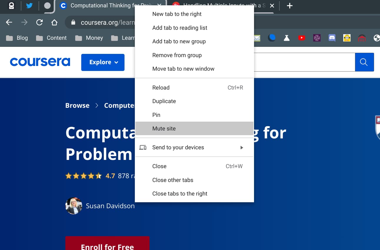 Group tabs in Chrome OS