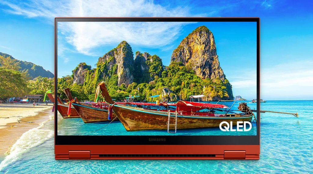 Samsung Galaxy Chromebook 2 QLED display