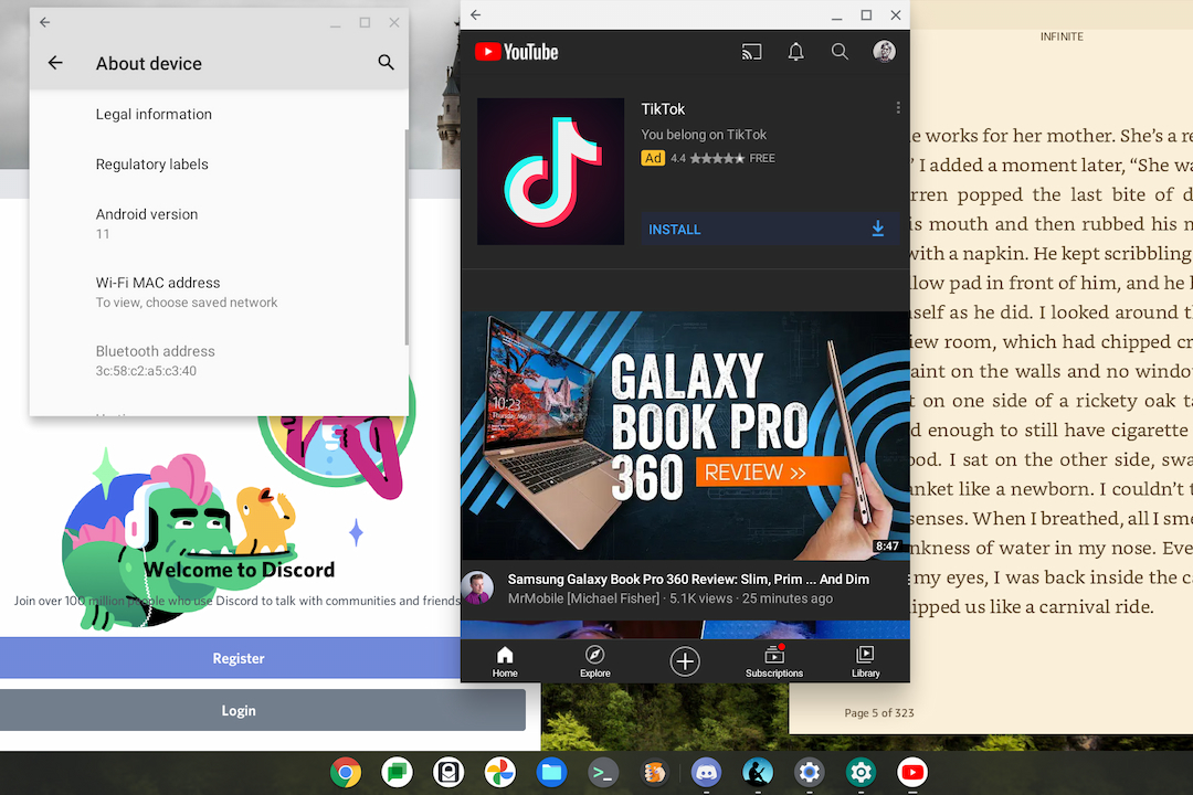 Android 12L mobile apps on Chromebooks