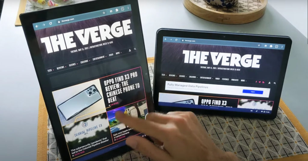 Asus Chromebook Flip CM3 vs Lenovo Duet Chromebook portrait and landscape