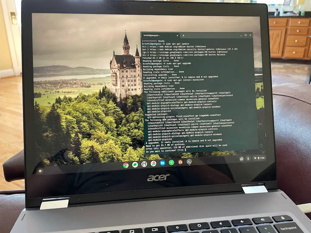 Linux containers on Chromebooks