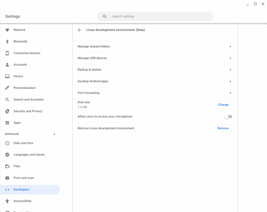 Linux on Chromebooks