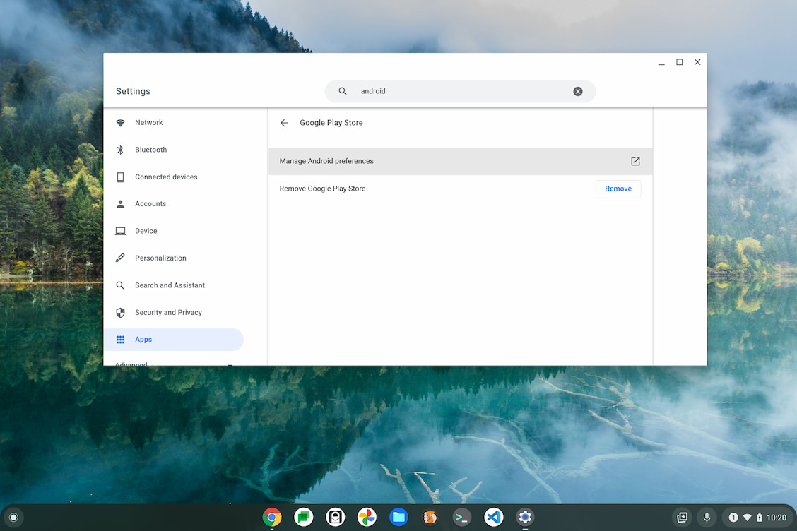 Change Android apps on Chromebook for easier reading