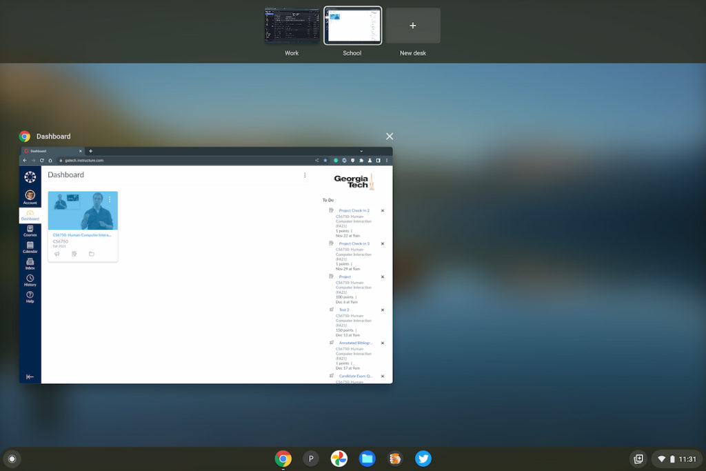 Chrome OS 97 Custom Virtual Desks