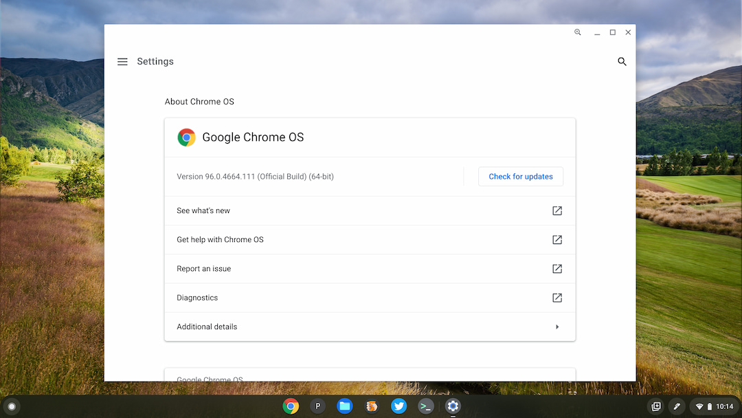 Chrome OS 96 update