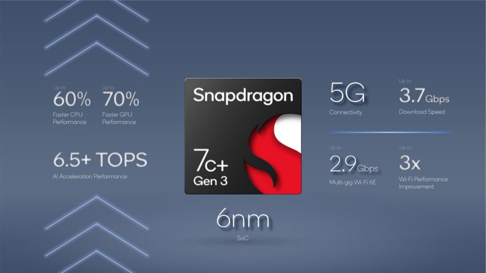 snapdragon 7c+ Gen 3 Chromebook specs
