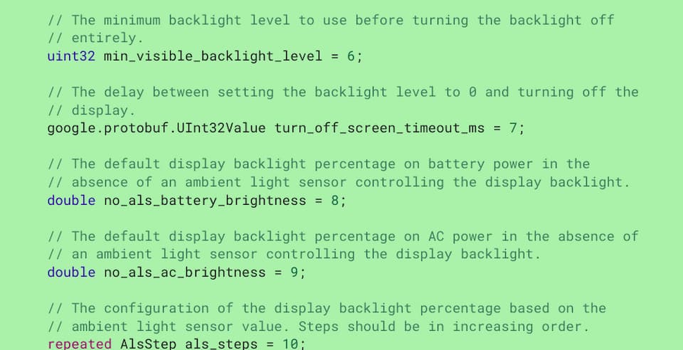 Chromebook screen brightness power management Settings