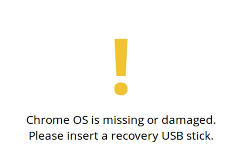 Chrome OS is missing or damaged