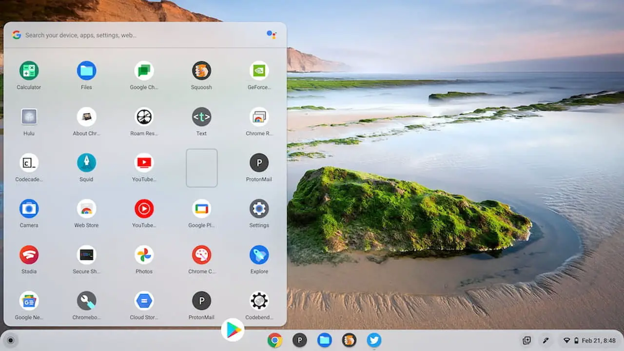 Google Chrome OS 100 Launcher