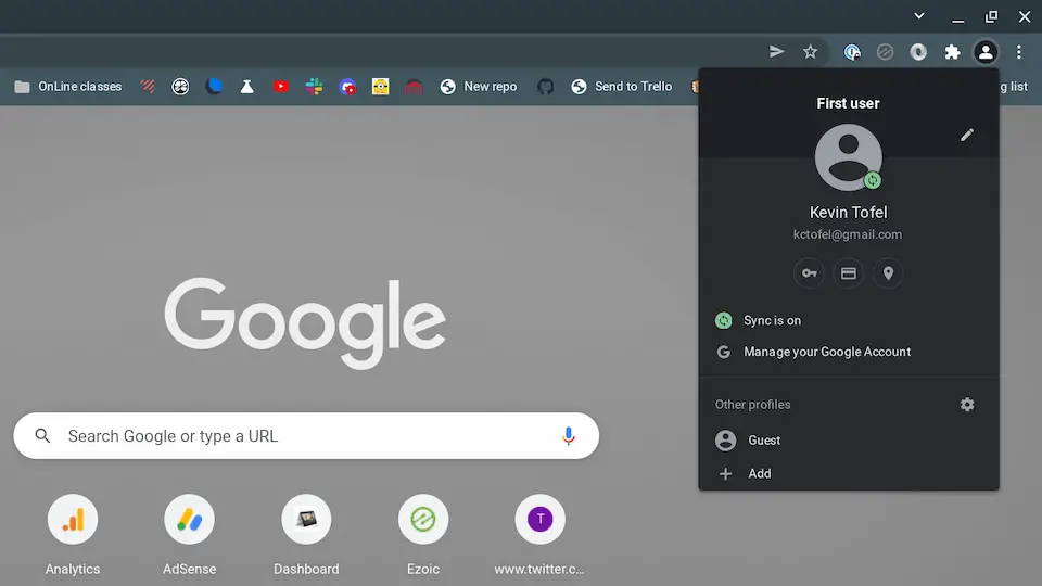 Lacros in Chrome OS 100 profile image missing