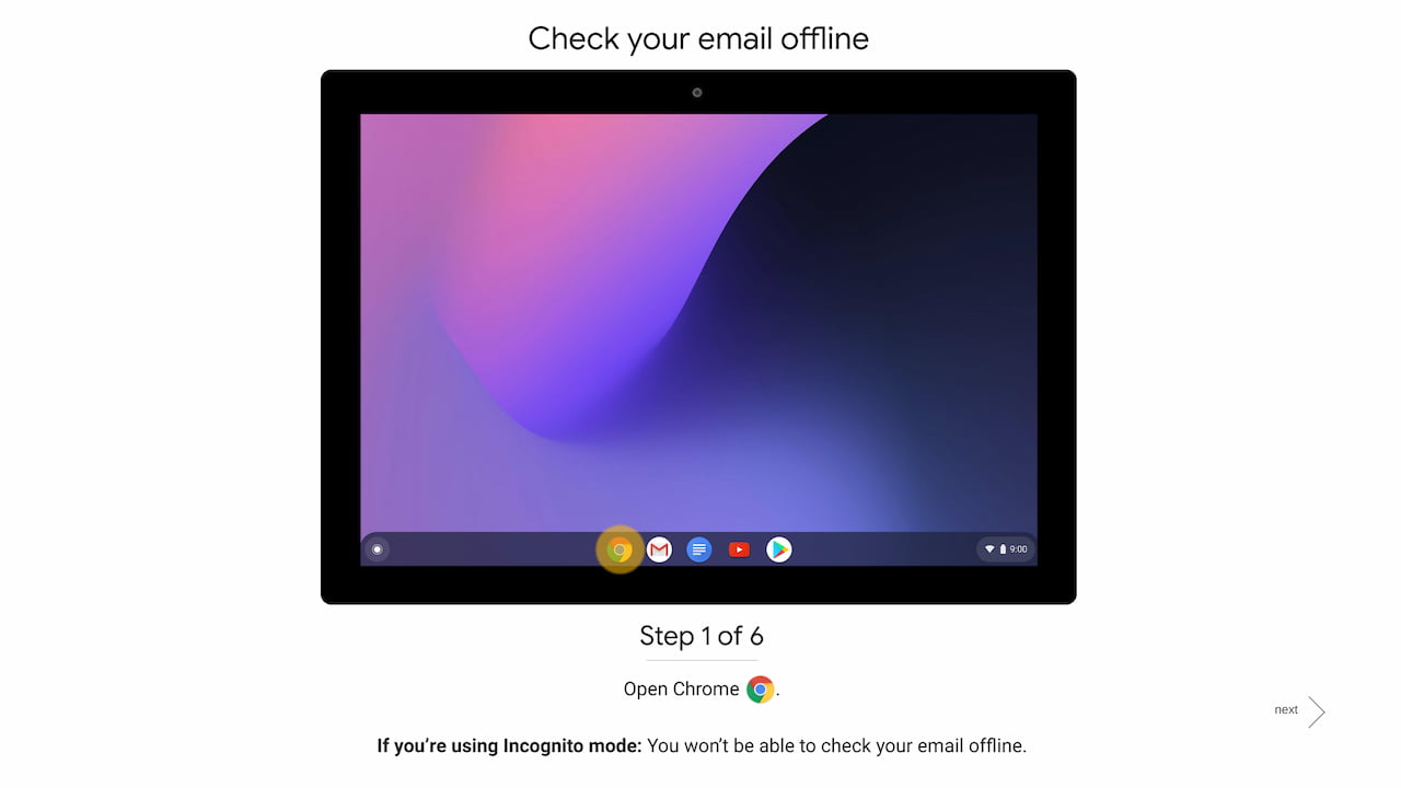 Learn to use Chrome OS and check your mail offline