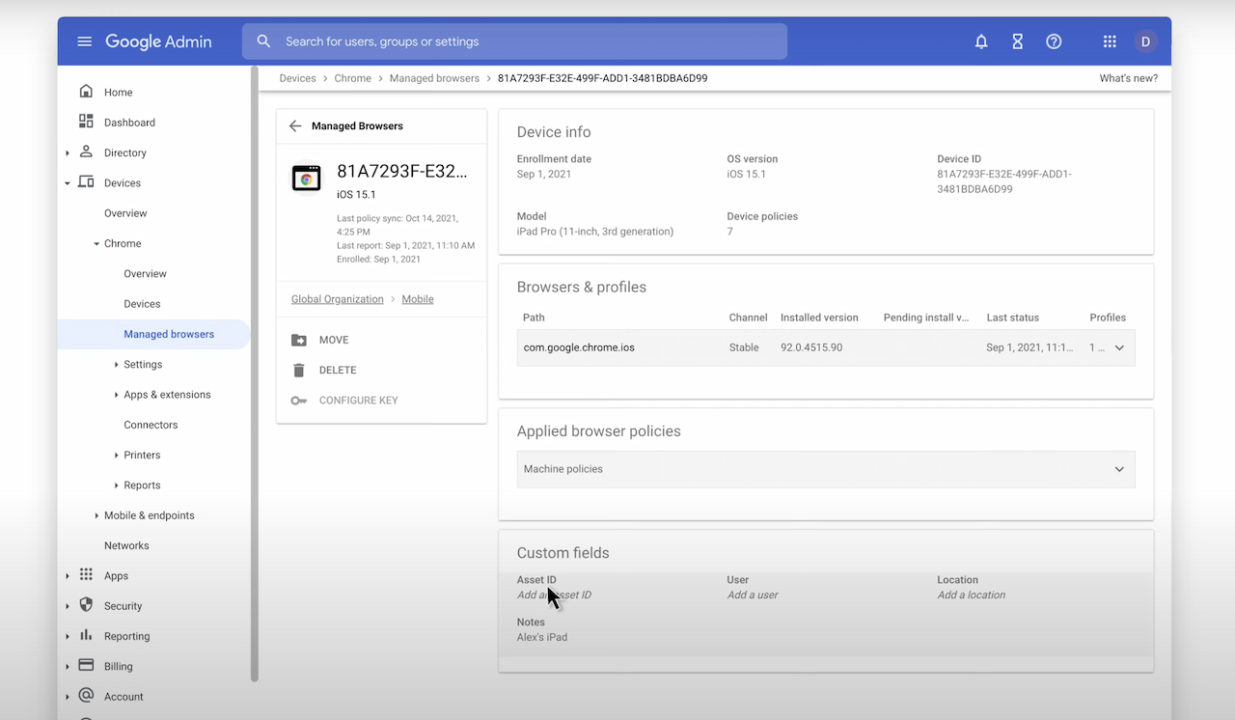 Google Chrome Browser Cloud Management iPhone and Android