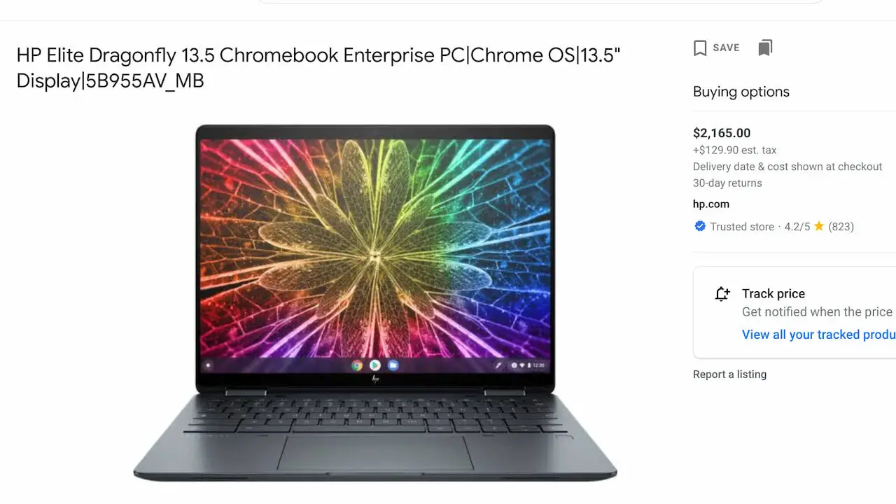 HP Elite Dragonfly Chromebook Enterprise price