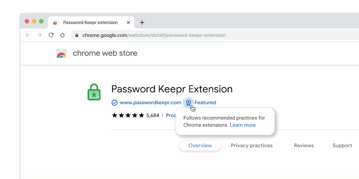 Google Web Store Featured Badge