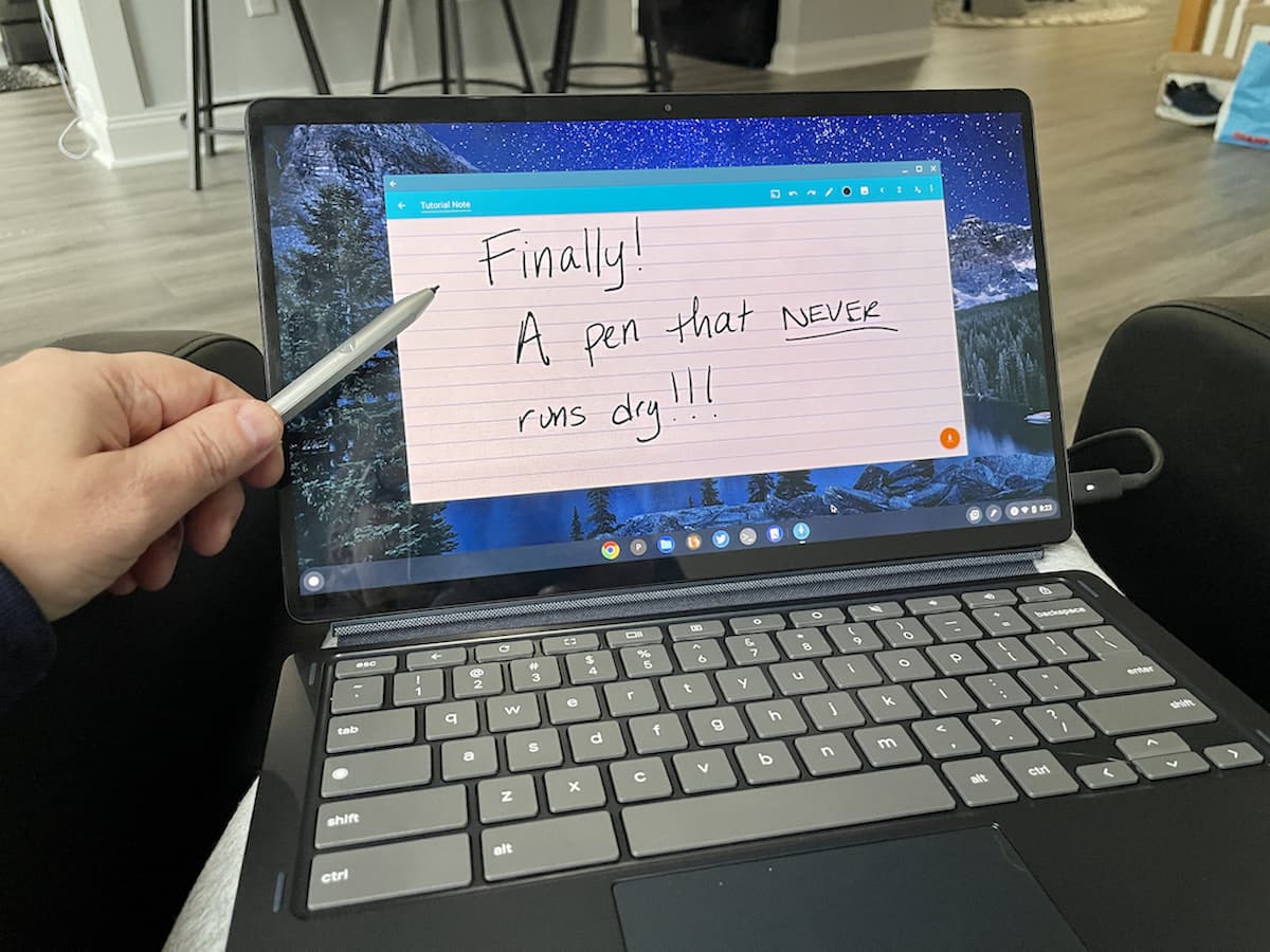 Lenovo Duet 5 Chromebook stylus experience