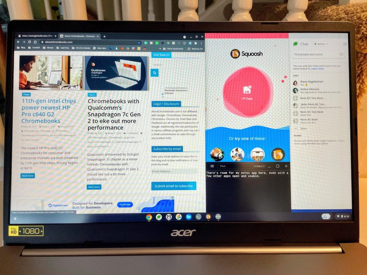 Acer Chromebook Spin 317 display