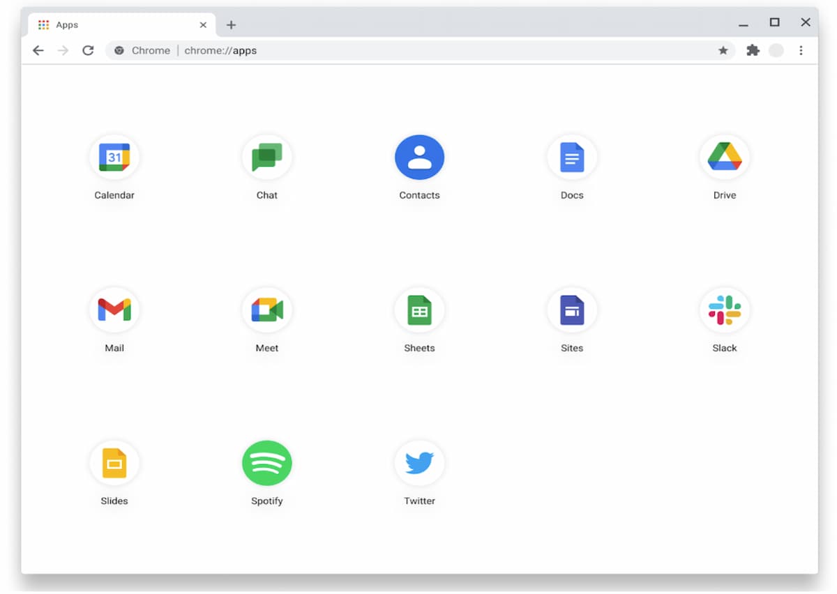 AppHome view in Chrome browser