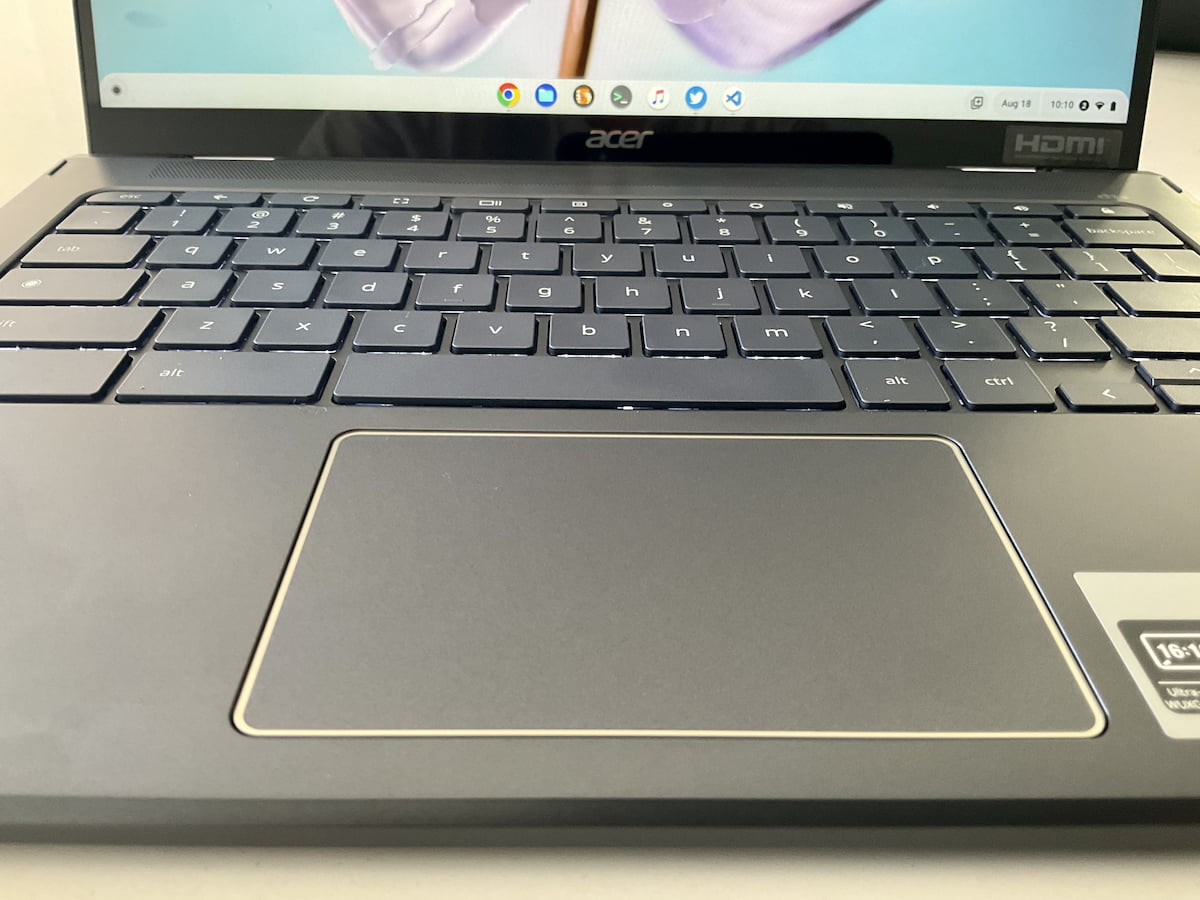 Acer Chromebook Spin 714 keyboard
