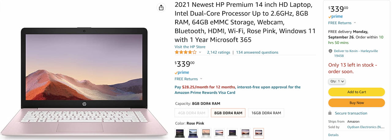 Entry-level laptop