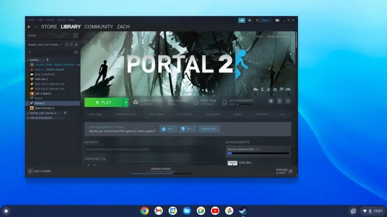 Steam gaming on Chromebooks moving from Dev to Beta Channel of ChromeOS