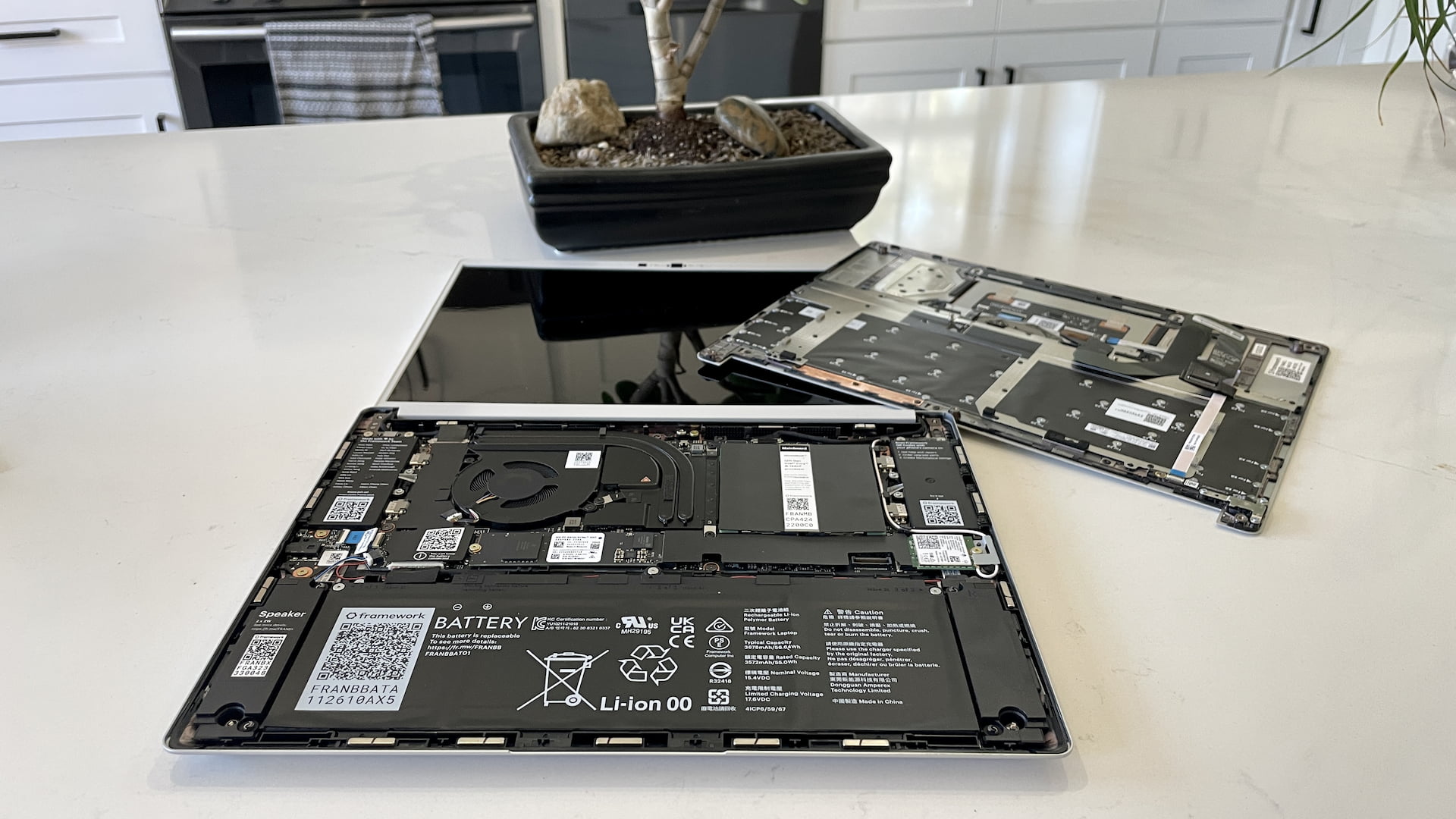 The Framework Chromebook teardown process is super easy