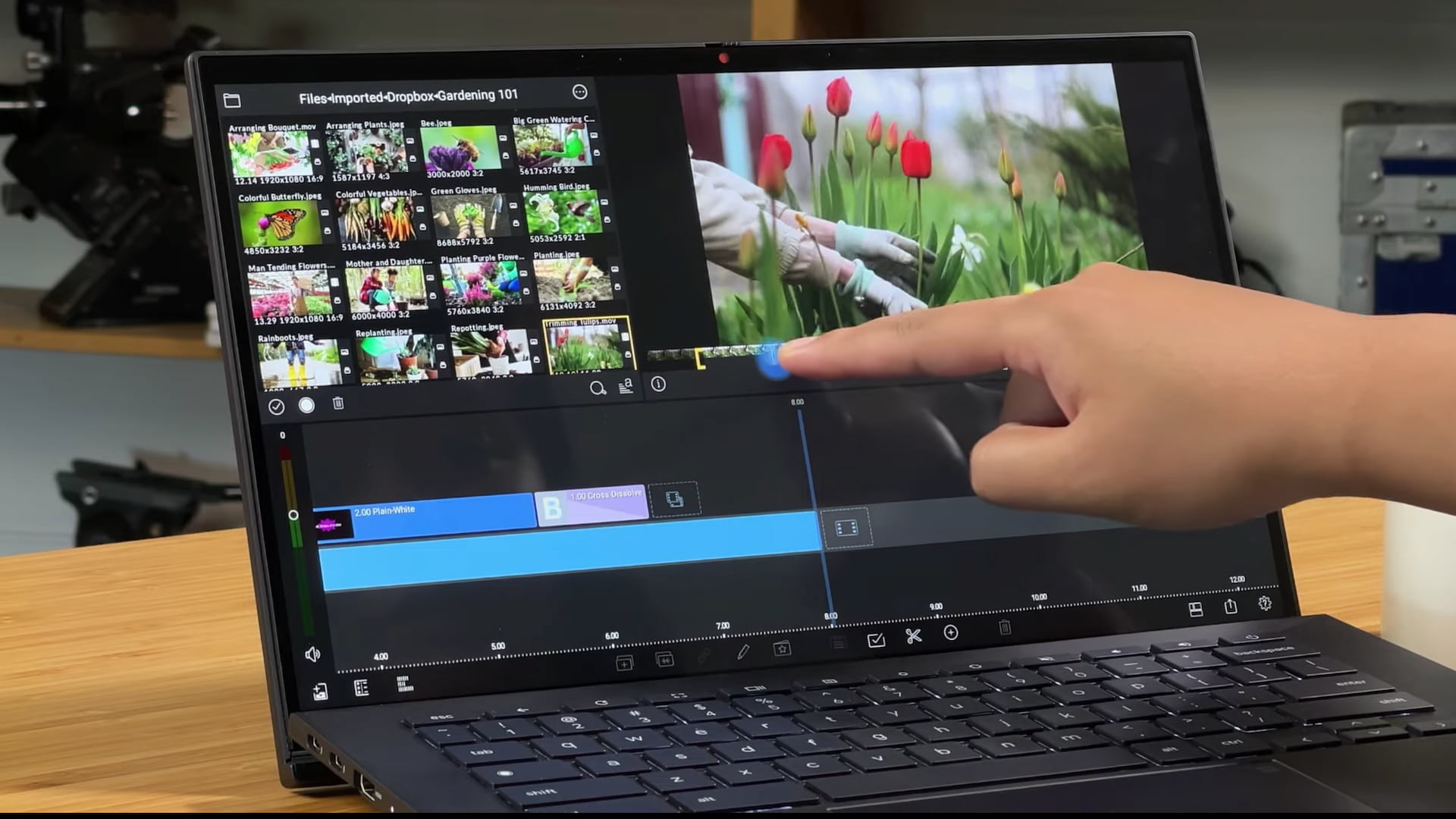 LumaFusion video editor on a Chromebook