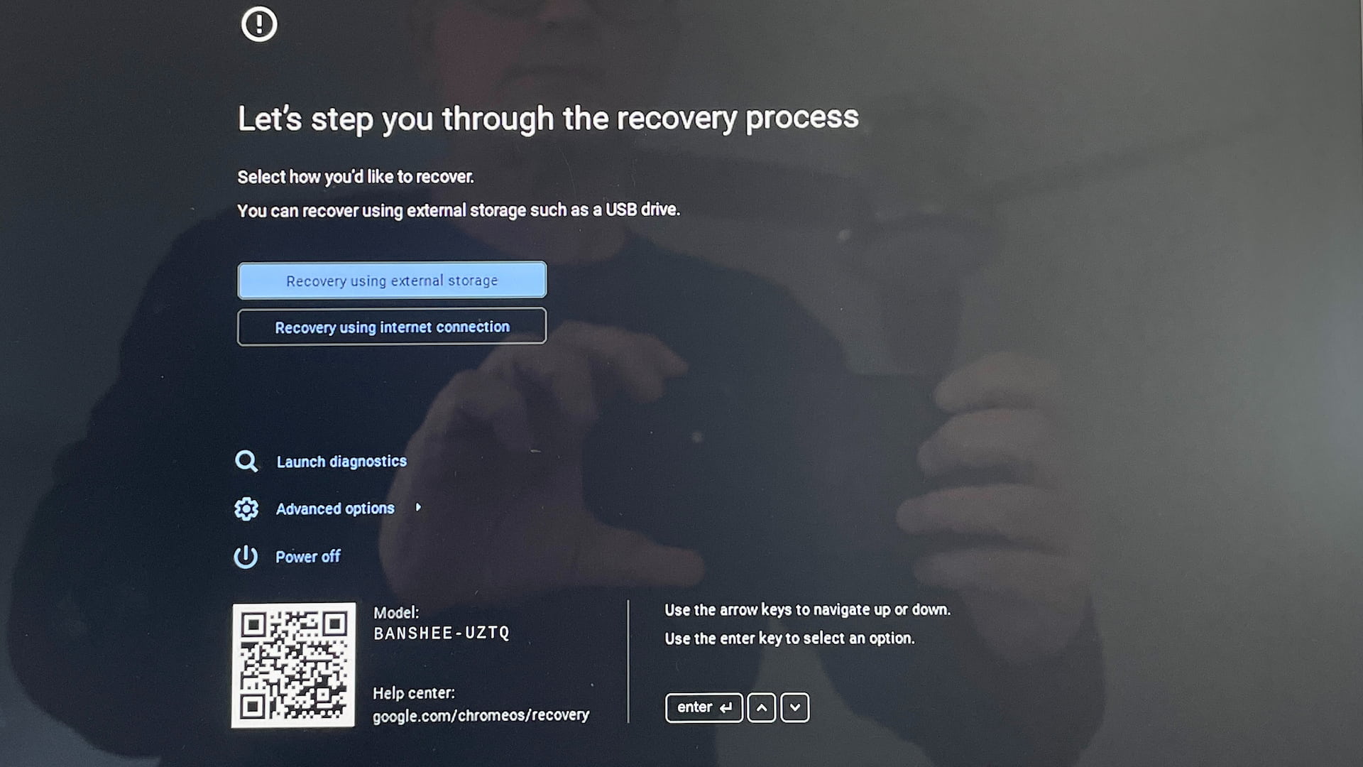 How to use network-based Chromebook recovery