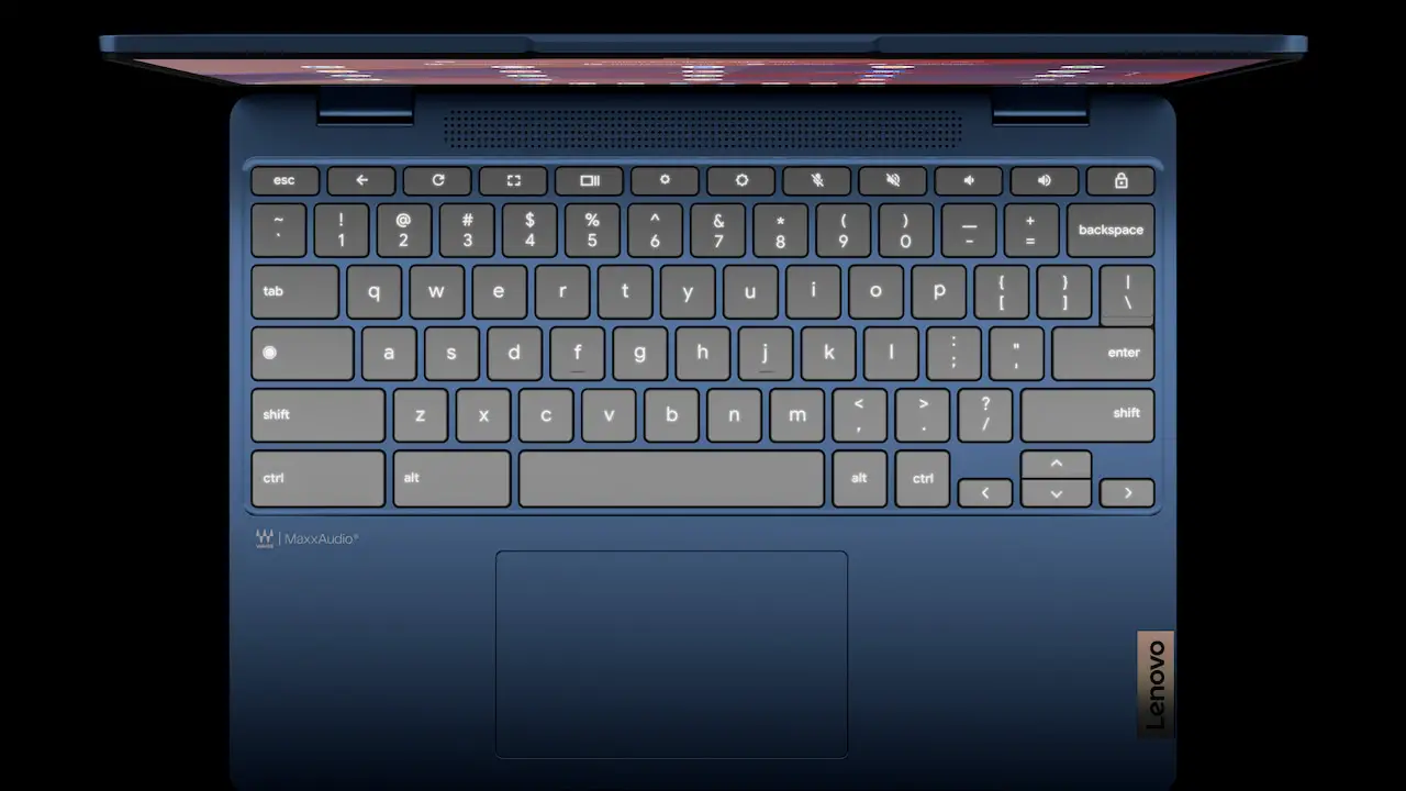 Lenovo IdeaPad Flex 3i Chromebook keyboard and trackpad