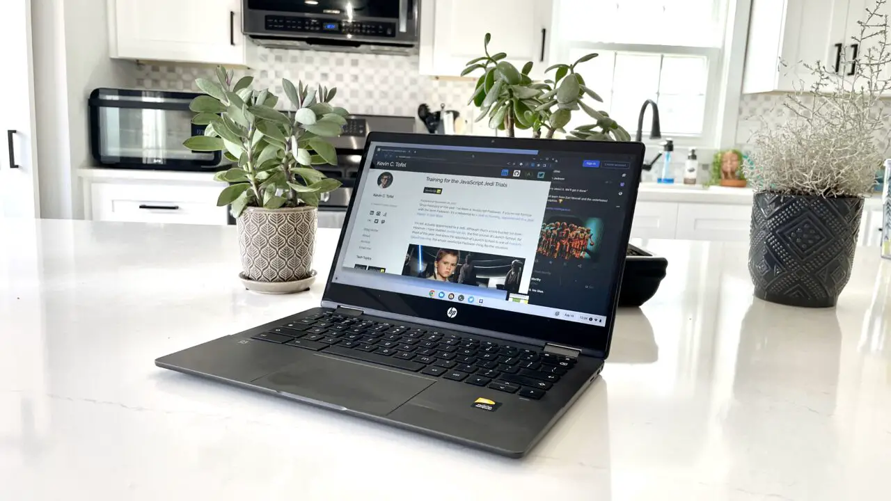 HP Chromebook x360 14b with MediaTek K1200