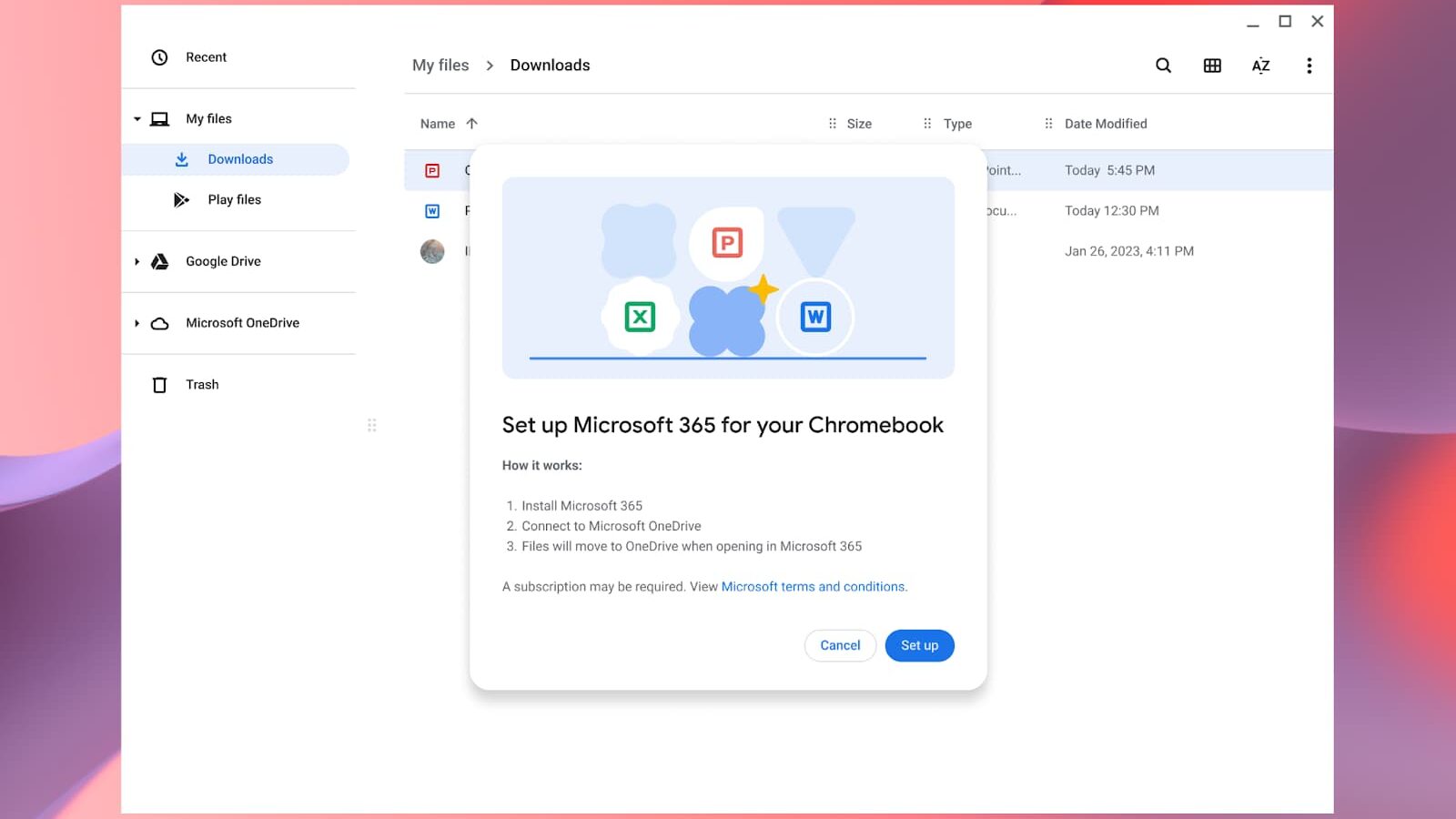 Microsoft 365 and OneDrive on Chromebooks