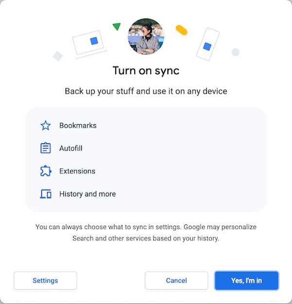 Updated Google Chrome Sync information